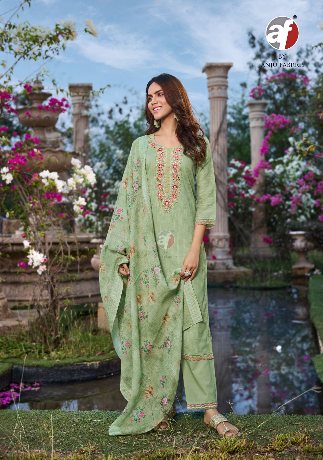Af Patterns Vol 3 By Anju Pure Cotton Designer Kurti With Bottom Dupatta Wholesale Price In Surat
